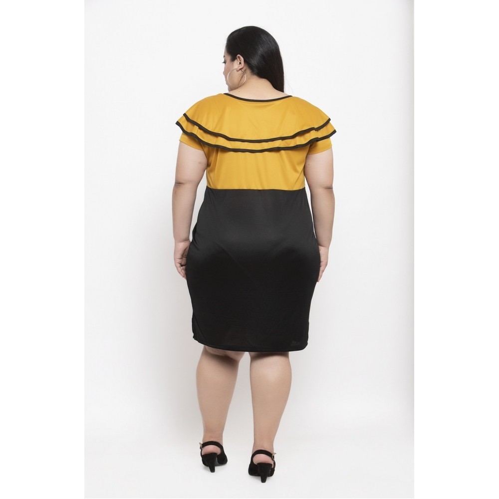 Women's Hojri Solid Knee Length Fit and Flare Dress