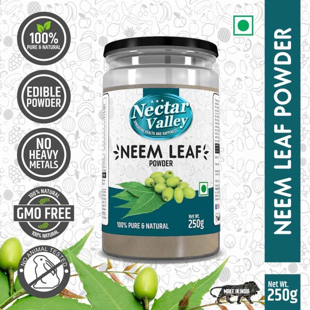 Nectar Valley Neem Powder Organically Processed Neem Leaves Powder 250g