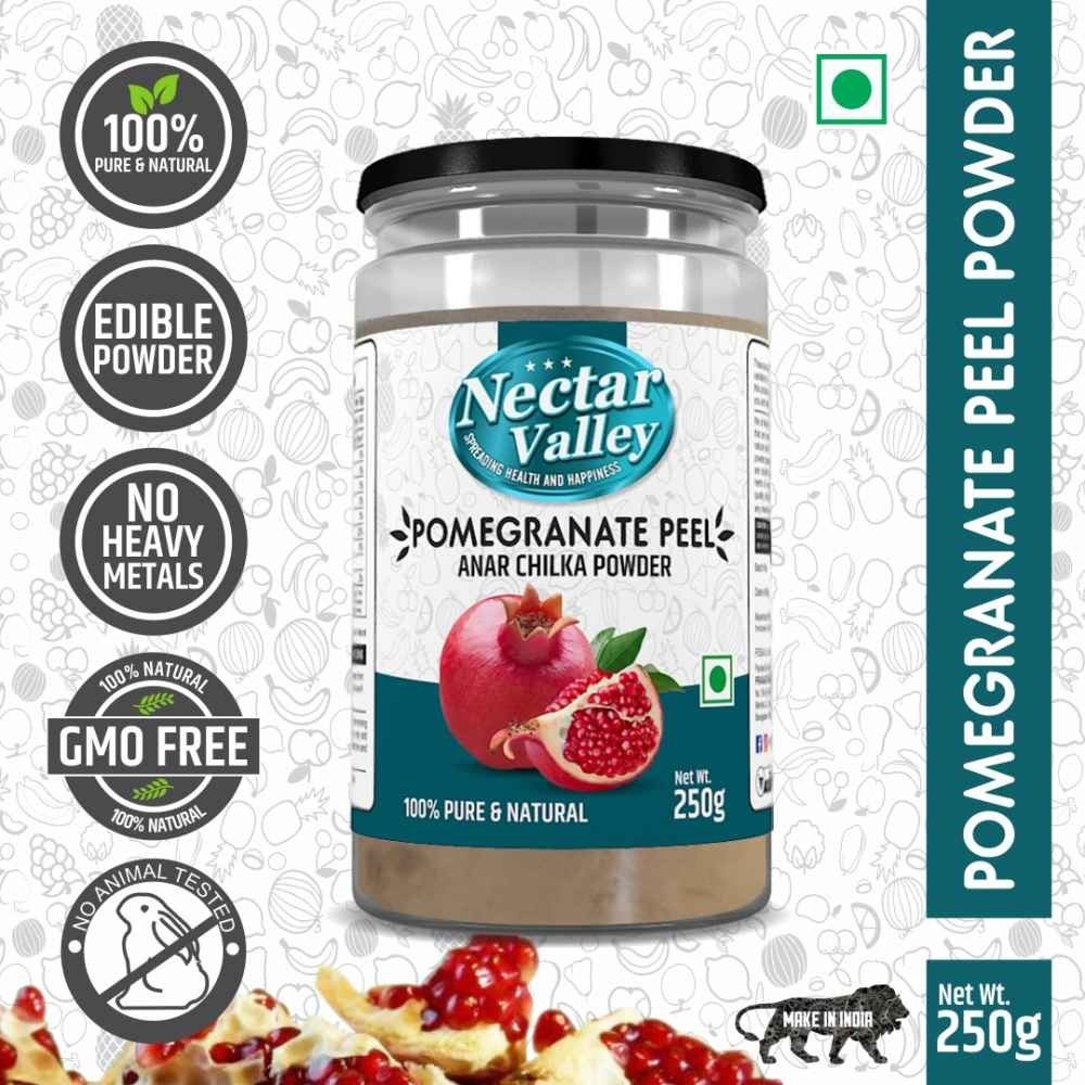 Nectar Valley Pomegranate Peel Powder For Making Herbal Tea and Face Packs 250g