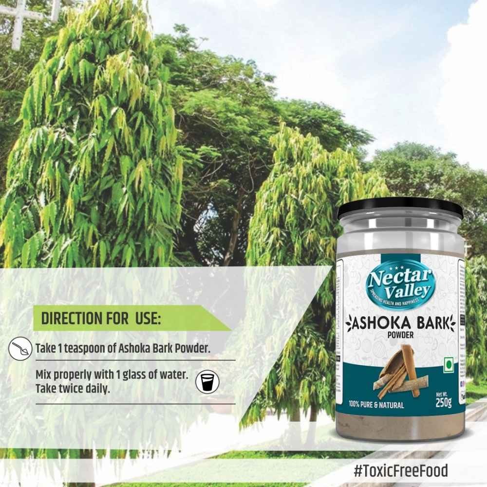Nectar Valley Ashoka Bark Powder Pure and Organically Processed Fine Powder 250g