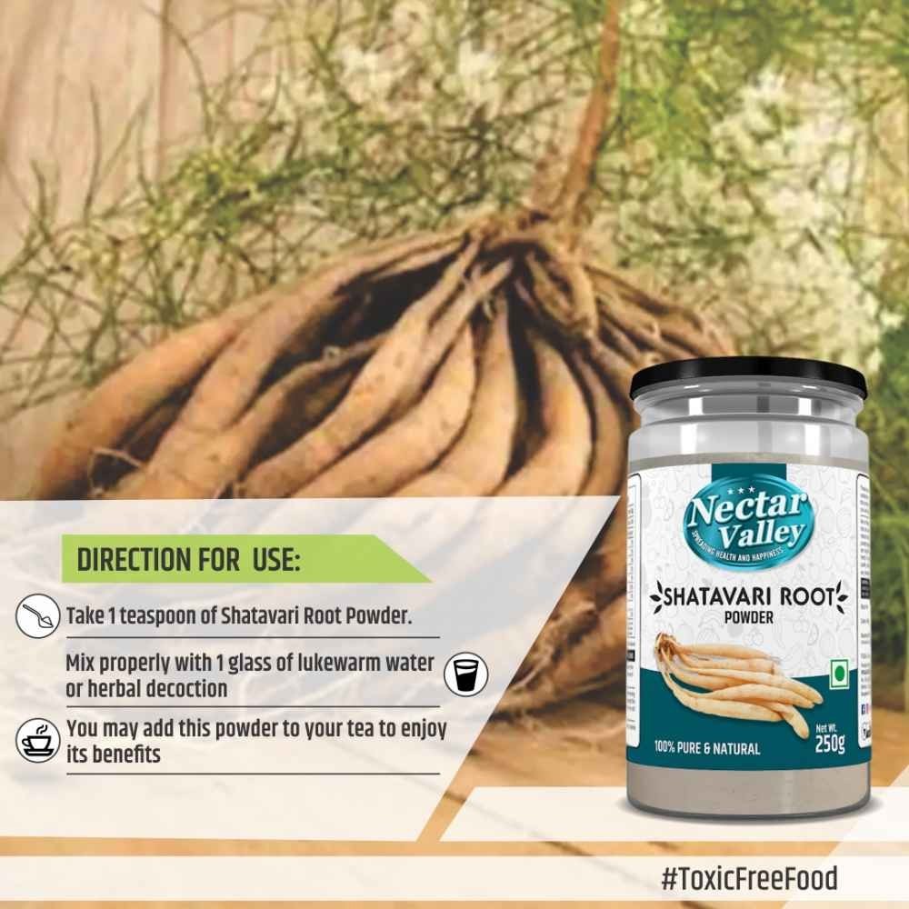 Nectar Valley Shatavari Organically Processed Powder 250g