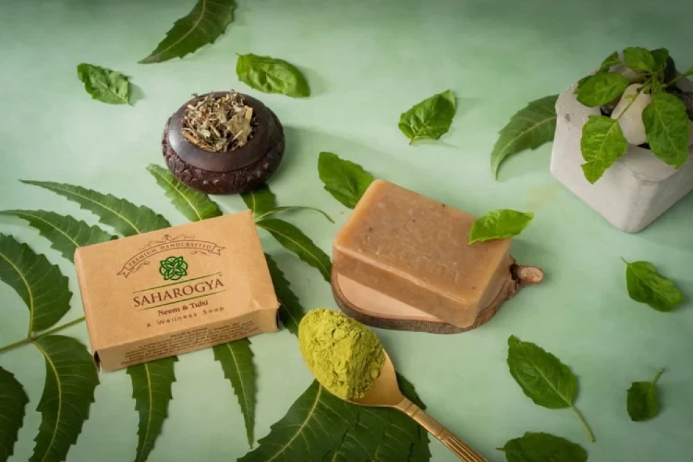 Saharogya Hand Crafted Neem Tulsi Soap