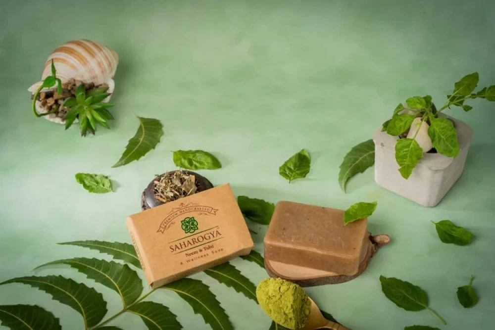 Saharogya Hand Crafted Neem Tulsi Soap