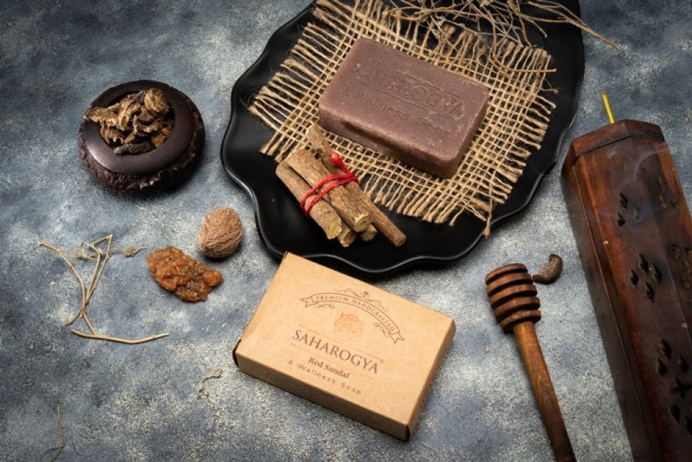 Saharogya Hand Crafted Red Sandal Soap