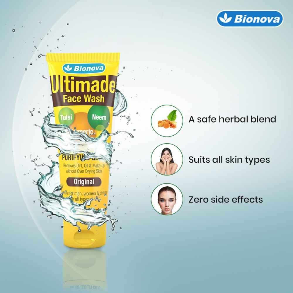 Ultimade Face Wash With Neem, Tulasi And Turmeric Skin Purifying Face Wash_60ml_Pack Of 2
