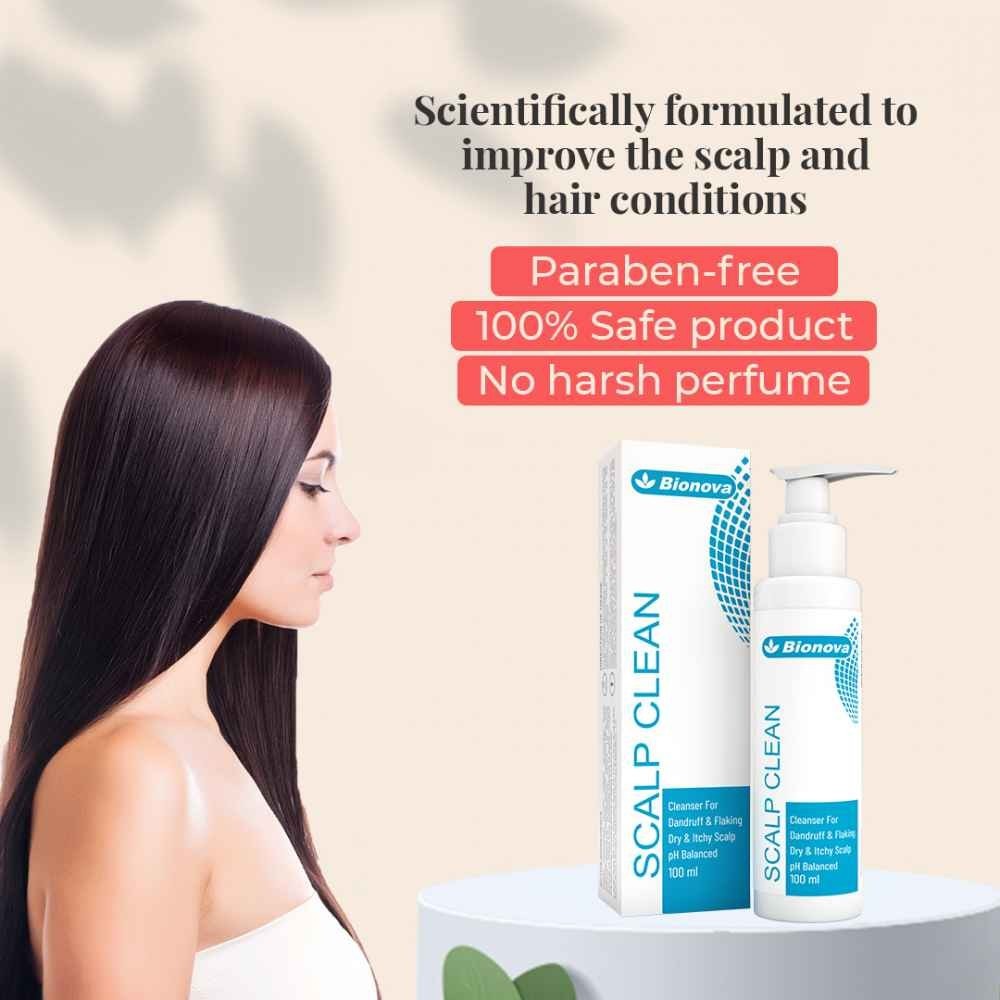 Bionova Scalp Clean Anti Dandruff Shampoo For Dry, Itchy & Flaking Scalp - 100ml