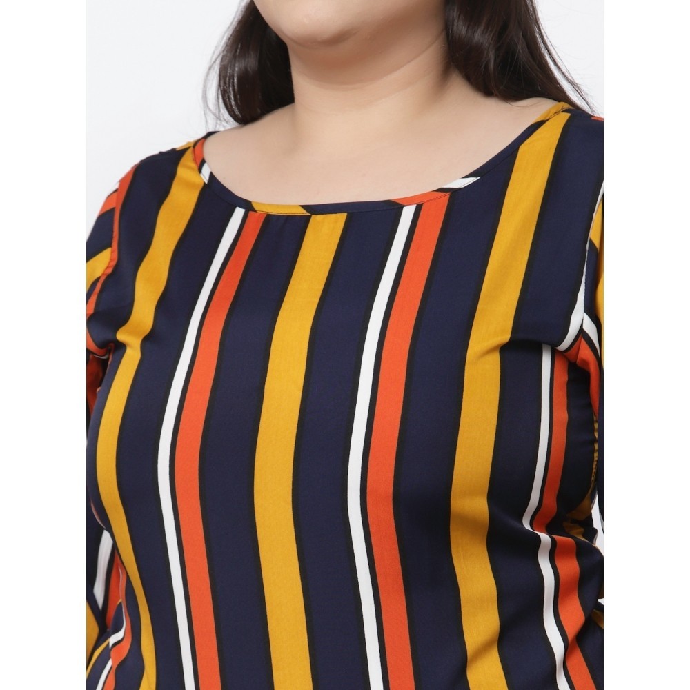 Women's Crepe Printed Knee Length Fit and Flare Dress