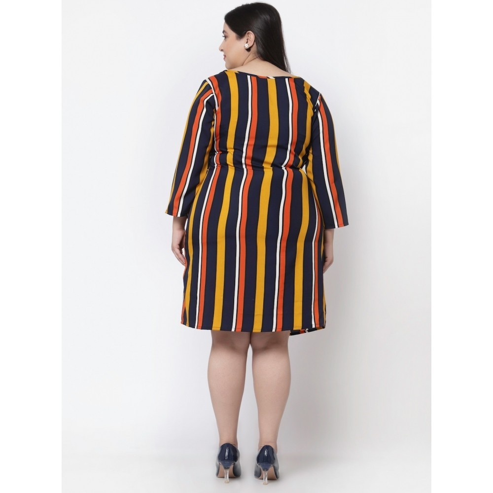 Women's Crepe Printed Knee Length Fit and Flare Dress