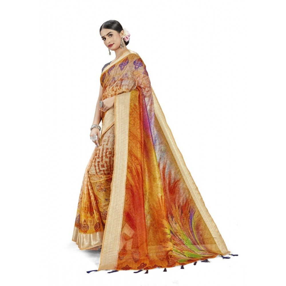 Women's Linen Saree