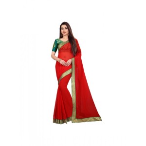 Women's Chiifon, Jacquard Blouse Saree